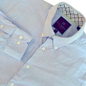Tattersall London‎ Long Sleeve Dress Shirt Men's 16.5" 34/35 Light Blue